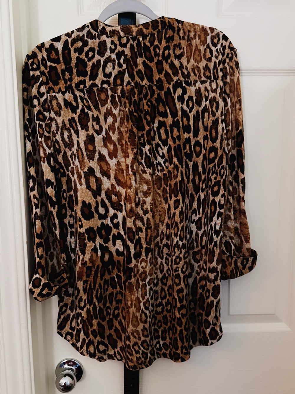 Cocomo Brown Leopard Print Button-Front Blouse - Picture 3 of 3